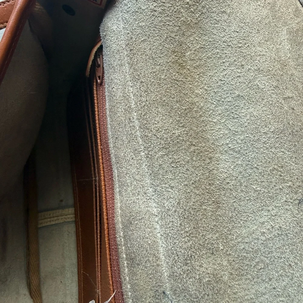 Dooney & Bourke Vintage Crossbody Leather-Trim Beige - Picture 7 of 9